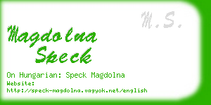 magdolna speck business card